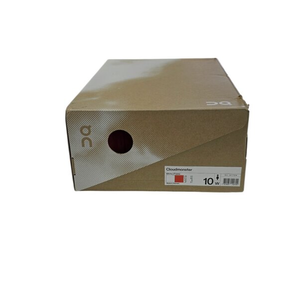 ON Cloudmonster Sneakers, White/Flame, Lifestyle, Athletic, Women's Size 10 - Picture 7 of 13